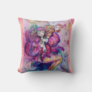MUSIKALISK ROSA CLOWN MED UGLA Baby Shower Kudde
