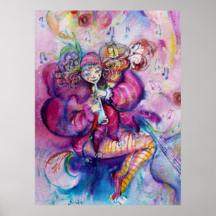 MUSIKALISK ROSA CLOWN POSTER