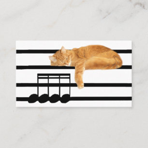 Musikalisk tabbykattunge visitkort