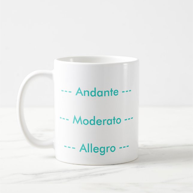 Musikalisk tempomugg kaffemugg (Vänster)