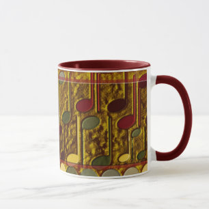 Musikalisk texturerad mugg