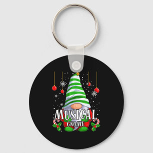 Musikalisk Tomte Jul Pyjamas Matchande Familj Gr Nyckelring
