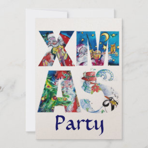 MUSIKALISK TOMTE & SNÖMAN JULNATT FEST champagne Inbjudningar