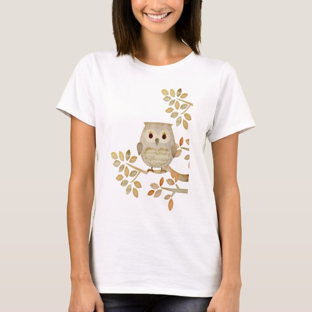 Musikalisk träduggla t-shirt (Framsida)
