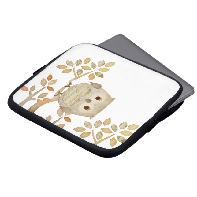 Musikalisk trädugglaelektronik hänger lös laptop fodral (Framsida topp)