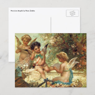 Musikaliska änglar av Hans Zatzka, Victorian Fine  Vykort