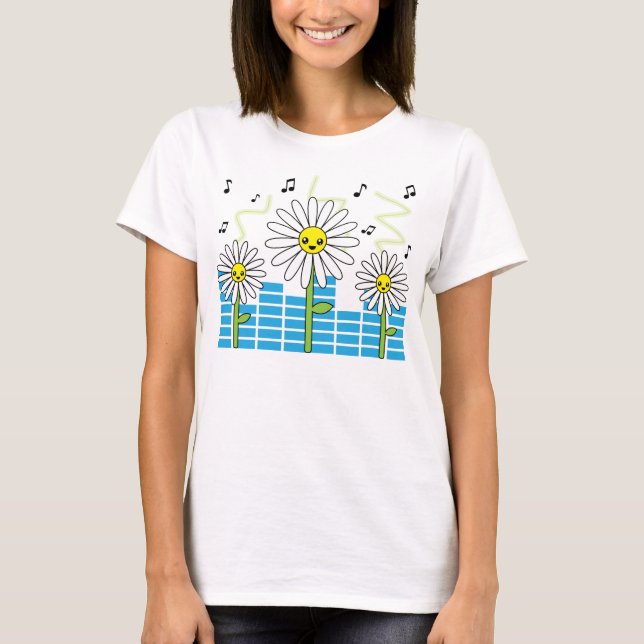 Musikaliska elektriska daisy tee shirt (Framsida)