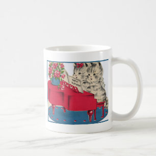 Musikaliska födelsedagkattungar kaffemugg
