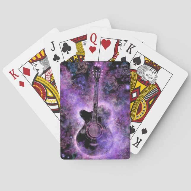 Musikaliska gitarrspelkort casinokort (Baksidan)