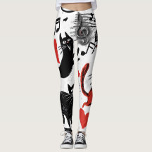 Musikaliska Katt Leggings