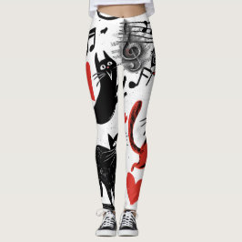 Musikaliska Katt Leggings