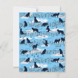 musikaliska kattungar anteckningskort