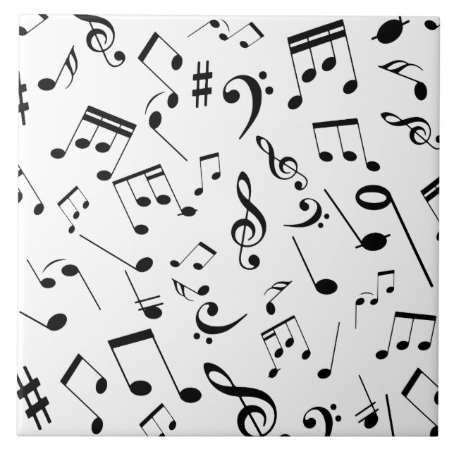 Musikaliska noter 3 kakelplatta (Framsidan)