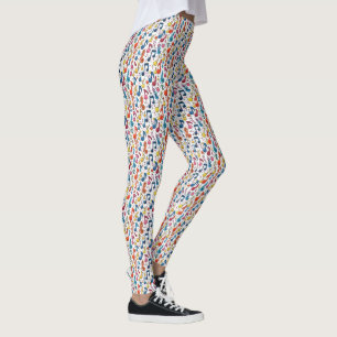 Musikaliska Noter Kawaii Art Design Leggings