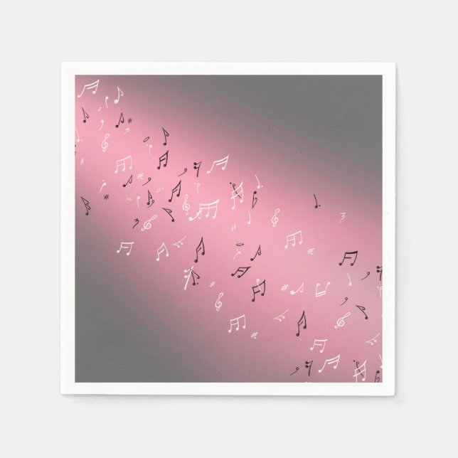 Musikaliska Noter Pink Moon  Pappersservett (Framsidan)