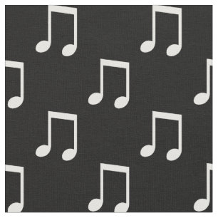 Musikaliska Noter Svart Vitt Musik Tema Tyg