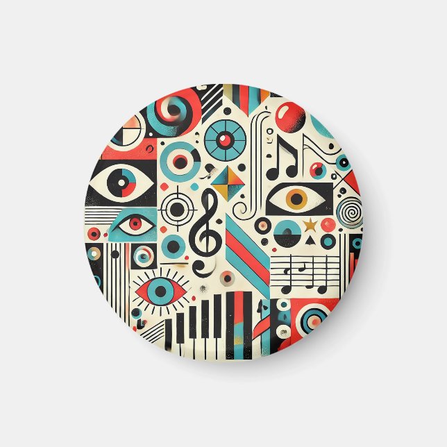 Musikaliska och konstnärliga element magnet (Framsidan)