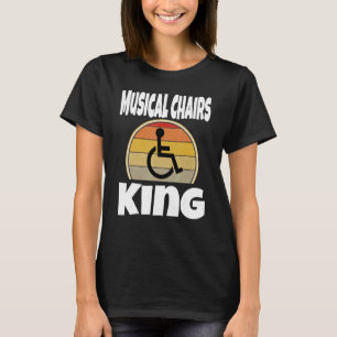 Musikaliska Stolar Kung Rullstol Retro Funktions T Shirt