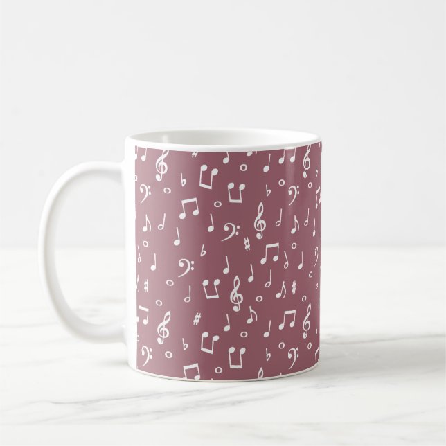 musikaliska symboler  kaffemugg (Vänster)