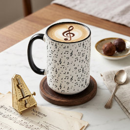 Musikaliska symboler mugg