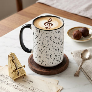 Musikaliska symboler mugg