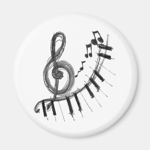 Musikaliskt piano magnet