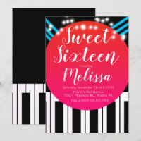 Musikaliskt piano röd karpetts stil natt Sweet Six