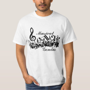 Musikaliskt snille blandad ihop musik noter t shirt