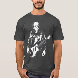 Musikälskande gitarrspelare Frankenstein Rocker ku T Shirt