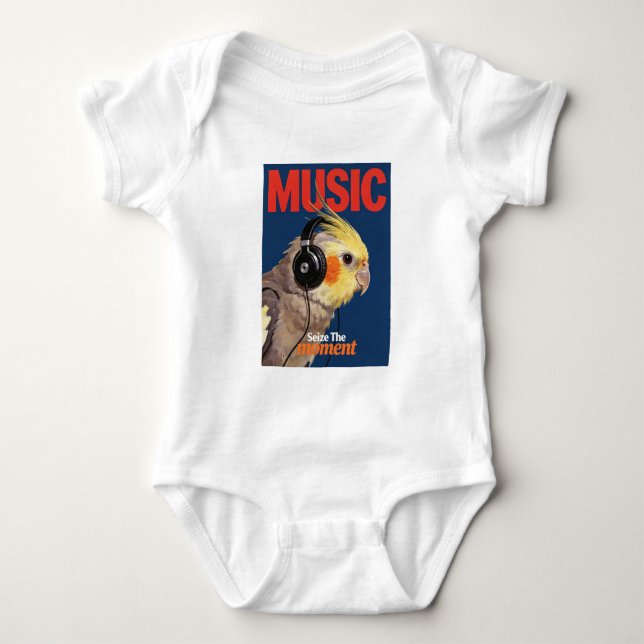 Musikälskande Kakadu T Shirt (Framsida)