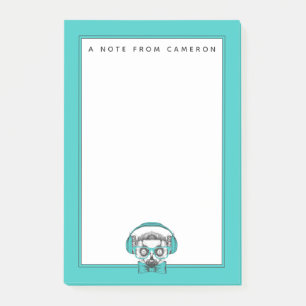 Musikälskare för Lemur     tillfogar ditt namn Post-it Block