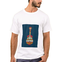 Musikälskare Gitarr Ord Konst T-Shirt