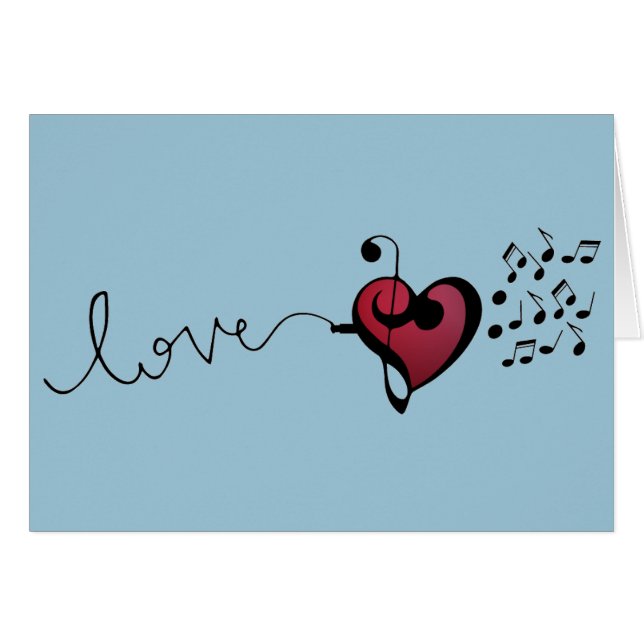 Musikälskare Hälsningskort (Framsidan Horizontal)