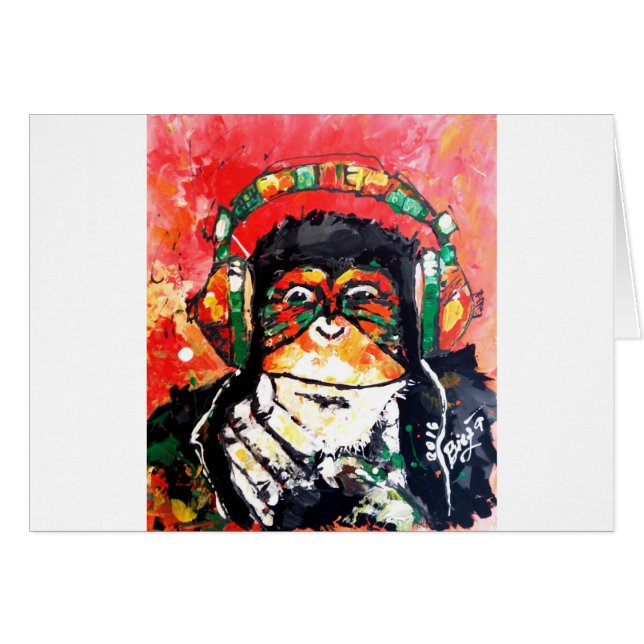 Musikälskare Hälsningskort (Framsidan Horizontal)