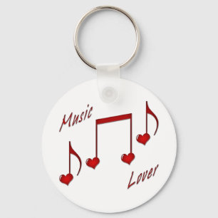 Musikälskare Keychain Nyckelring