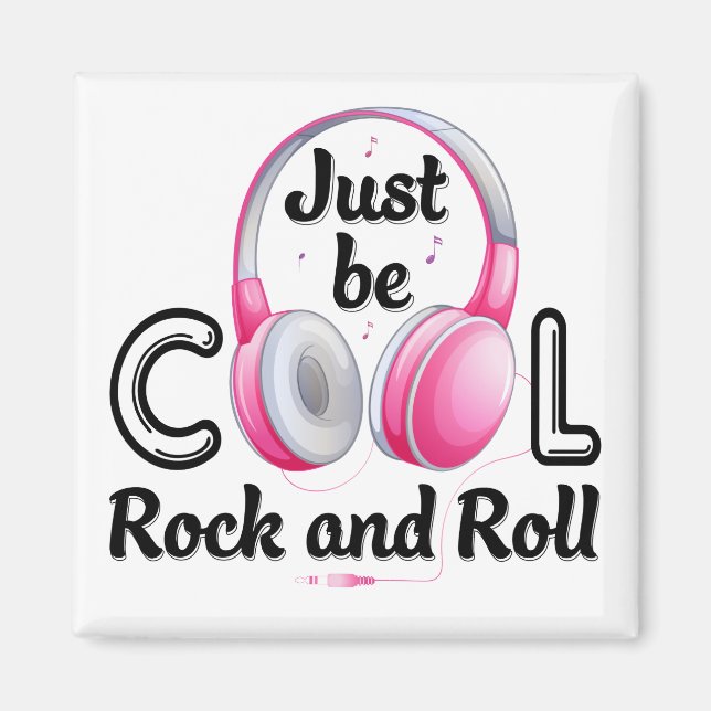 Musikälskare Var bara cool Rock and Roll Magnet (Framsidan)
