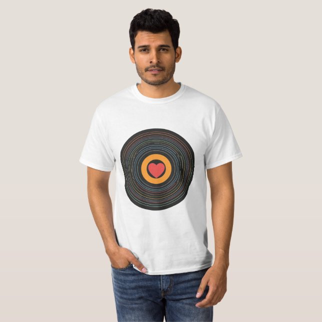 Musikälskares hjärta t shirt (Hel framsida)