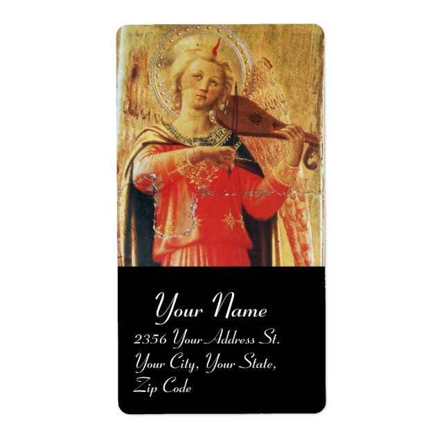 MUSIKANGEL I RED OCH GULD, Svart Fraktsedel (Framsidan)