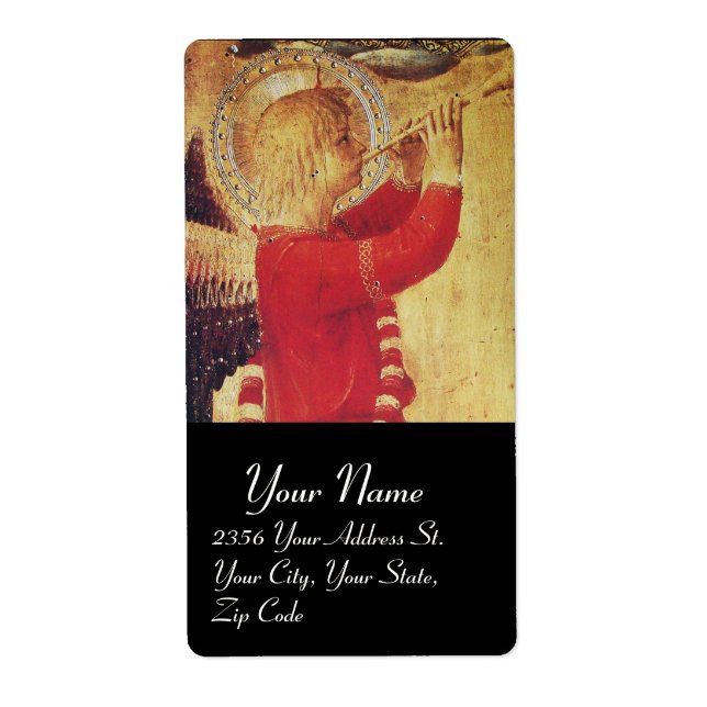 MUSIKANGEL I RED OCH GULD, Svart Fraktsedel (Framsidan)