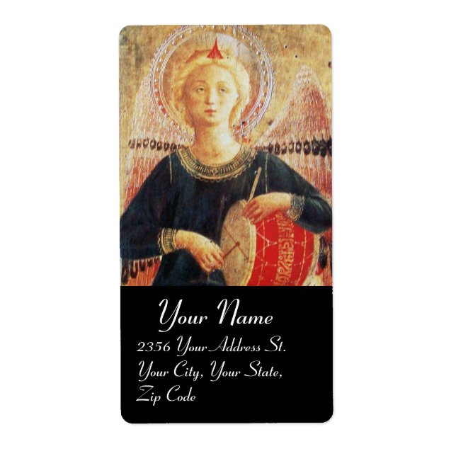 MUSIKANGEL I RED OCH GULD, Svart Fraktsedel (Framsidan)