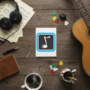 Musikanteckning fet, minimalistisk musiksymbol inbjudningar