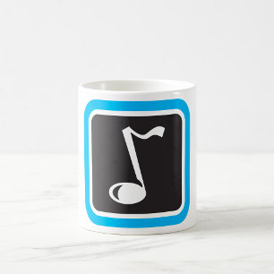 Musikanteckning fet, minimalistisk musiksymbol kaffemugg