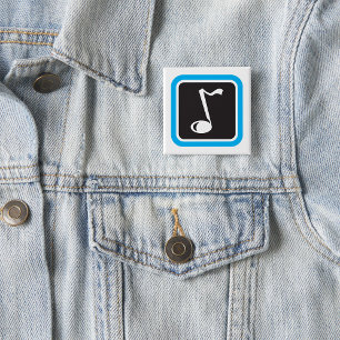Musikanteckning fet, minimalistisk musiksymbol knapp
