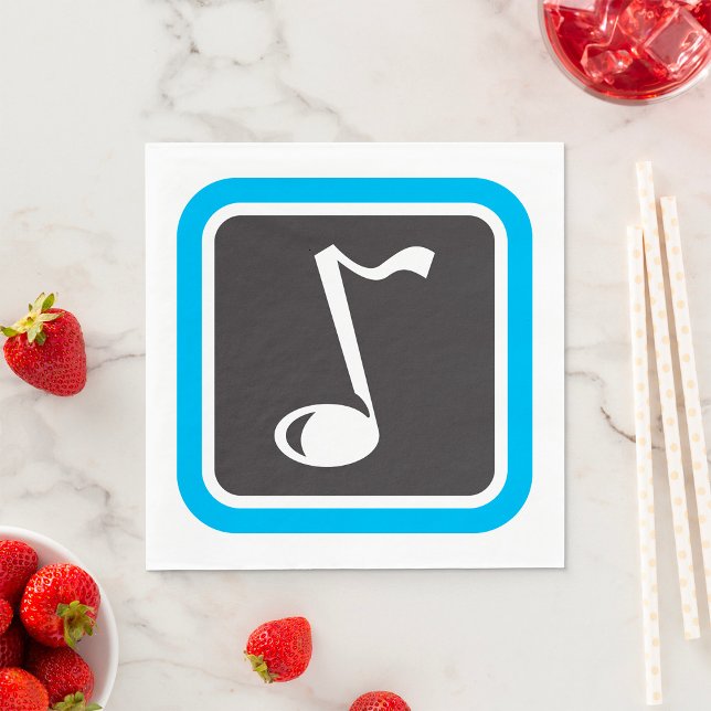 Musikanteckning fet, minimalistisk musiksymbol pappersservett (Skapare uppladdad)