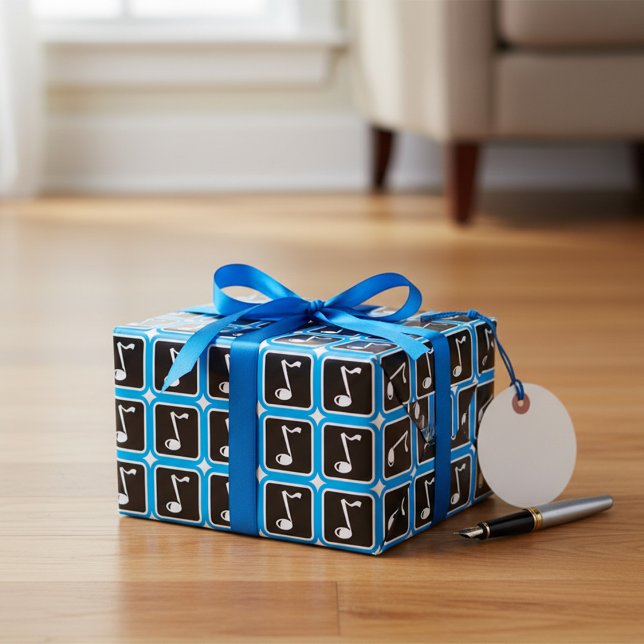 Musikanteckning fet, minimalistisk musiksymbol presentpapper (Skapare uppladdad)