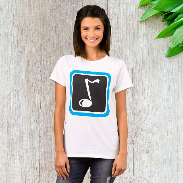 Musikanteckning fet, minimalistisk musiksymbol t shirt (Skapare uppladdad)