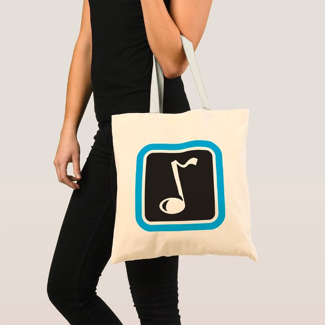 Musikanteckning fet, minimalistisk musiksymbol tygkasse (Skapare uppladdad)