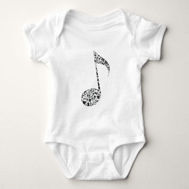 Musikanteckning för sångare t shirt (Framsida)