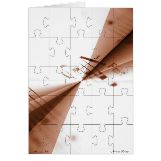 Musikanteckning - kort- hälsningskort (Framsidan)