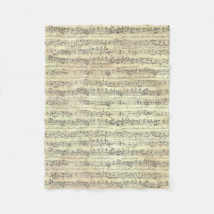musikanteckning Mönster Music Theme Fleece Blanket